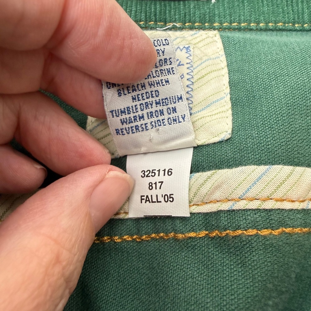 Old Navy Womens VTG Corduroy Trucker Jacket XL Green Stretch Cropped Gorpcore - Picture 5 of 11